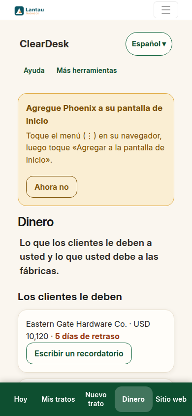 Lo que usted gana, en español: este mes y cada trato terminado
