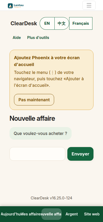 L'assistant pose une question à la fois