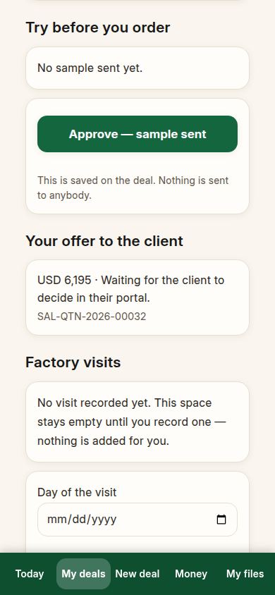 The offer is made and the deal waits for the client