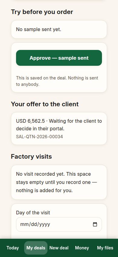 The revised offer is with the client