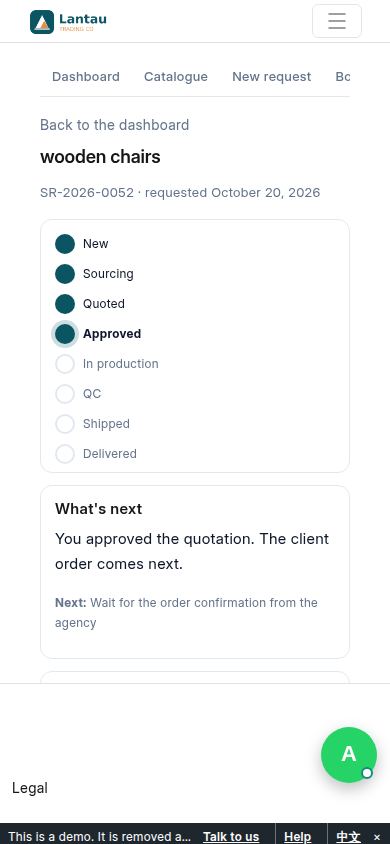 The client approves the revised offer