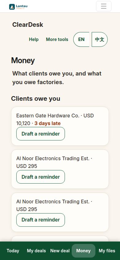 Clients owe you: each unpaid invoice in plain words