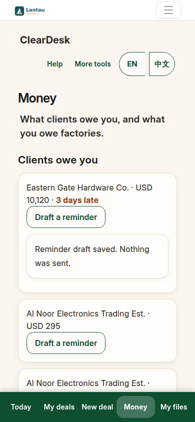 Reminder draft saved, and nothing was sent