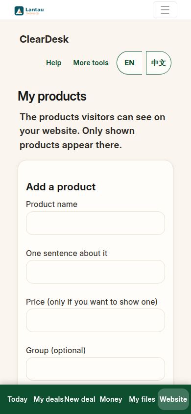 My products, in plain words