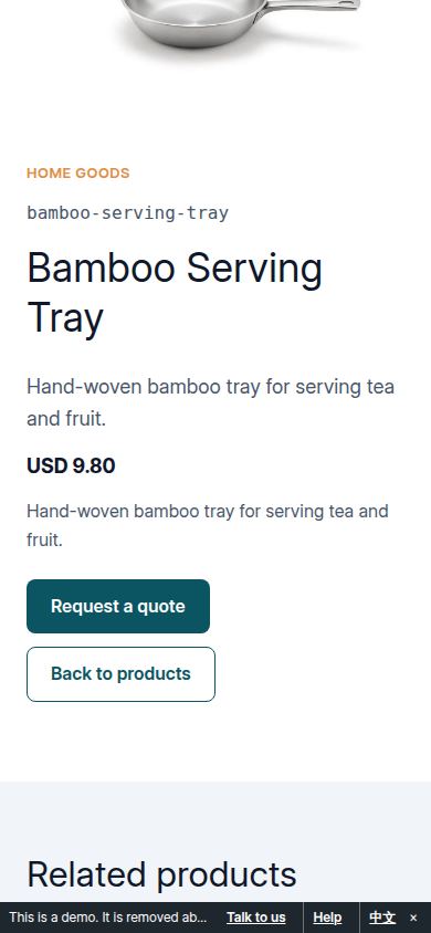 The product page a visitor sees, with your price